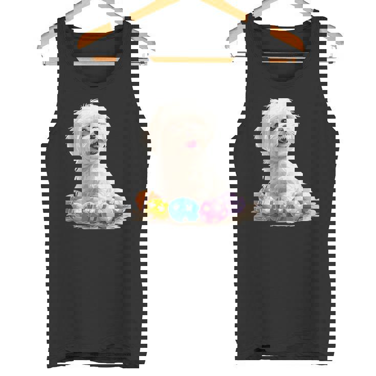 マルチーズ 犬 犬種 ハッピーイースター メンズ レディース キッズ タンクトップ