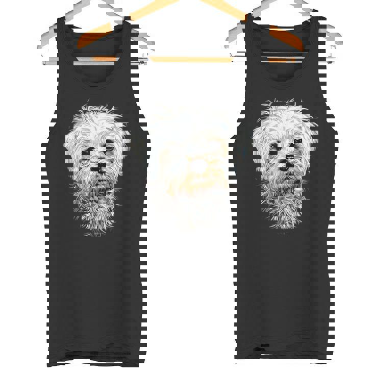 マルチーズ小型マルチーズ犬犬大好き甘いマルチーズ タンクトップ