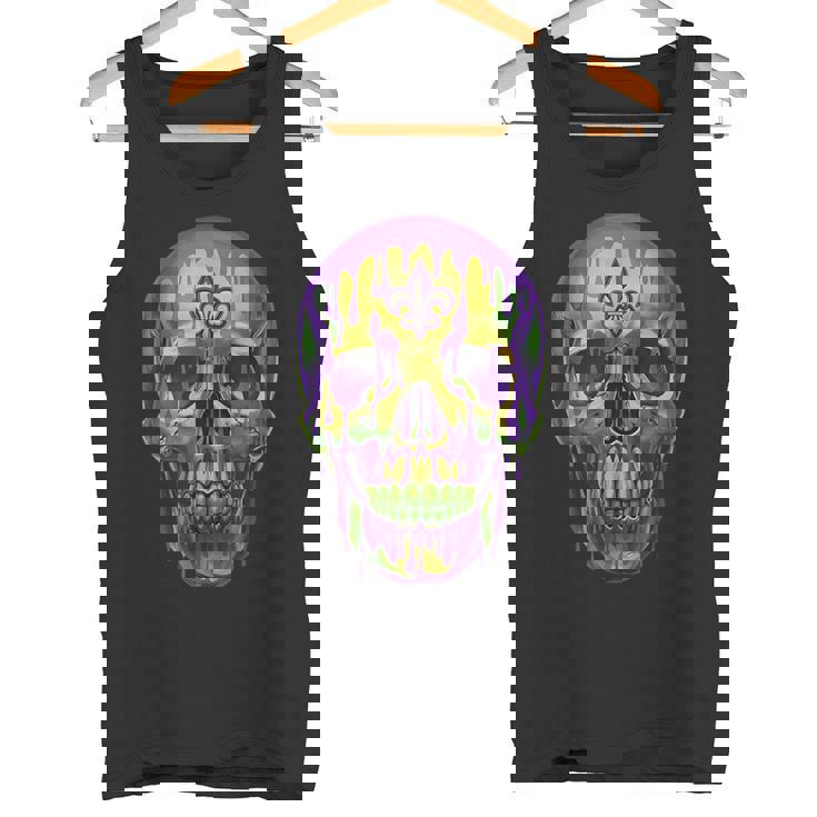 マルディグラ ドリップドリング スカル カーニバル 火曜日 パーティー テーマ 新品 タンクトップ