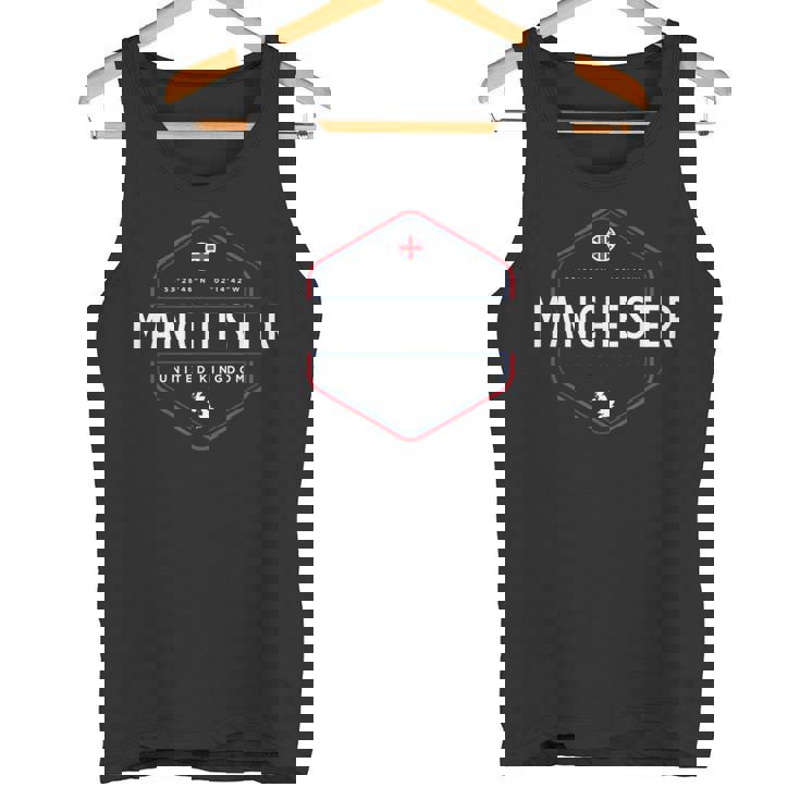 マンチェスター イギリス イギリス 地図フラグ グラフィック タンクトップ