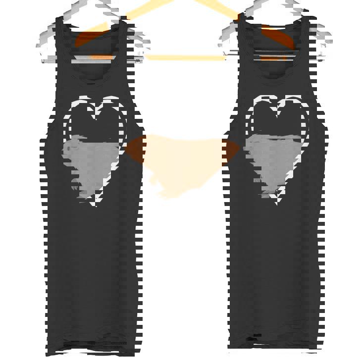 マーモット ハート マーモット アニマル ズークピーパー タンクトップ