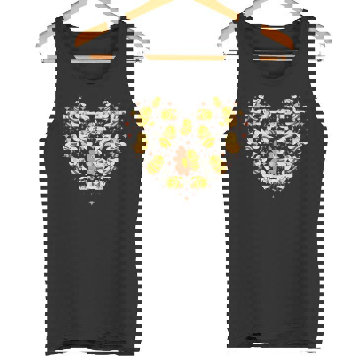 ミツバチのハートの形 ミツバチ タンクトップ