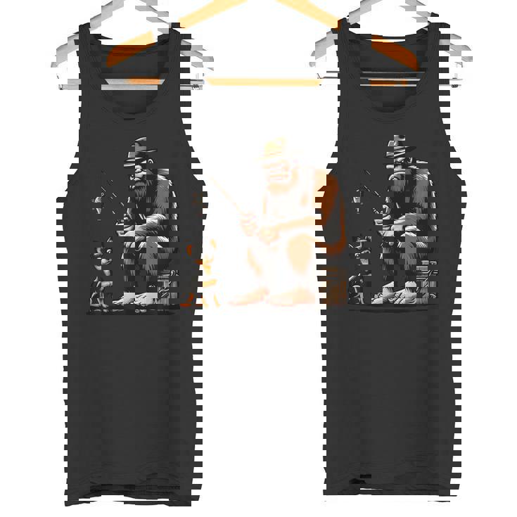 ミニチュア ピンシャー ビッグフット サスカッチ 犬 面白い 釣り タンクトップ