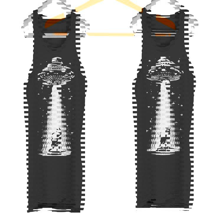 ミニチュアピンシャーママパパ犬-面白いエイリアンufo タンクトップ