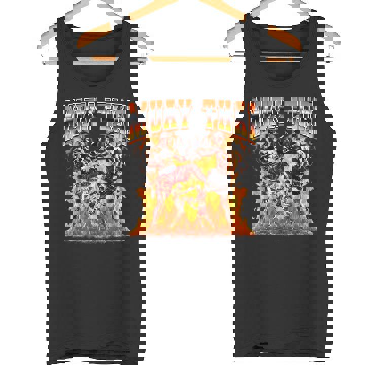 ムエタイタイボクシングフレーム90年代ブーツレッグスタイル タンクトップ