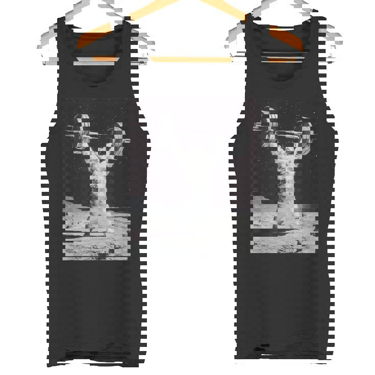 ムーンキャット 筋トレ 猫 フィットネス ジム ウェイトリフティング トレーニング 面白い猫 おもしろ タンクトップ