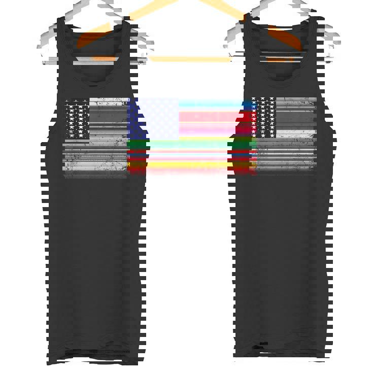 メキシコ アメリカ 国旗 アメリカ セラペ シンコ デ マヨ パーティー タンクトップ