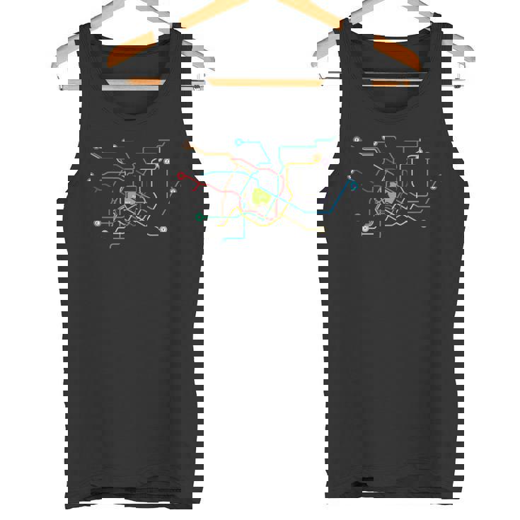 メトロ 全線 路線図 ロゴ 電車 タンクトップ