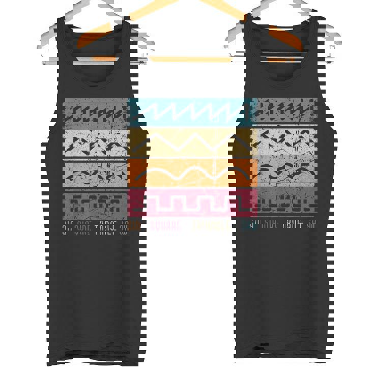 モジュラー シンセサイザー テクノ ビンテージ アナログ 波形 タンクトップ