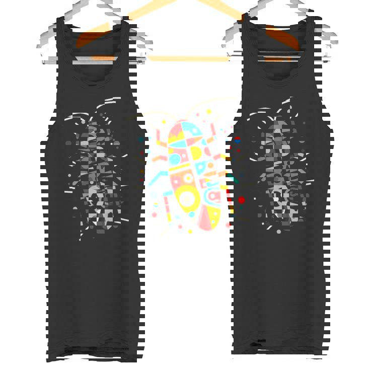 モダン 幾何学的 ミニマリズム イラスト ゴキブリ グラフィック タンクトップ