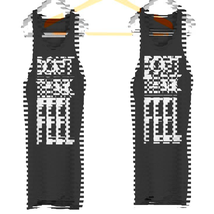 モチベーションを高める引用tシャツ Don't Think Feel インスピレーション タンクトップ