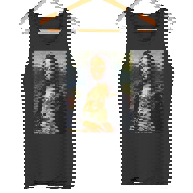 モナリサダヴィンチ プリントシャツ 柴犬とモナリサ タンクトップ