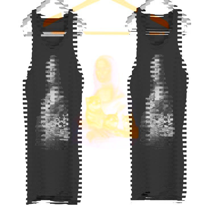 モナリザ 面白いtシャツ 柴犬 イヌ わんこ メンズ 犬好き グッズ かわいい おもしろ 面白い 服 ネタ タンクトップ