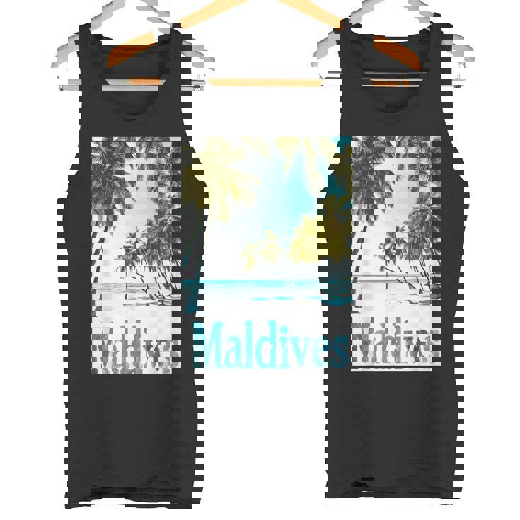 モルディブ島 ビーチ 熱帯風景 旅行 お土産 タンクトップ