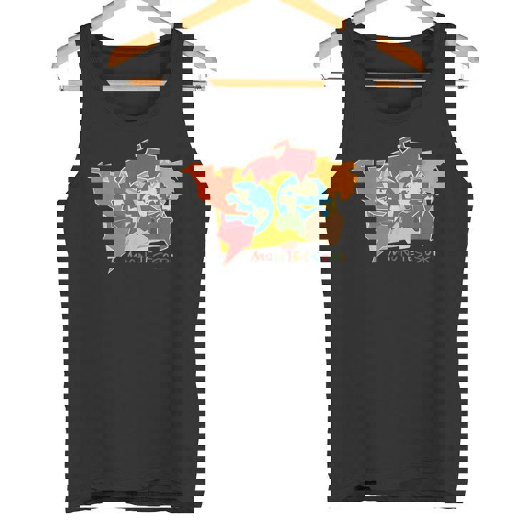 モンテッソーリ大陸の地図 タンクトップ