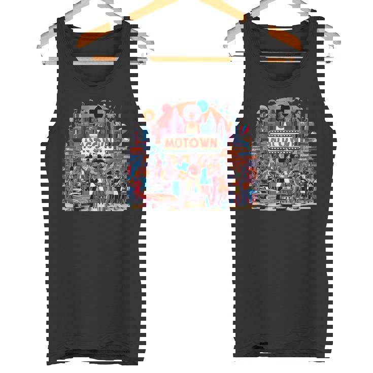 モータウン時代の懐かしい音楽デザイン タンクトップ