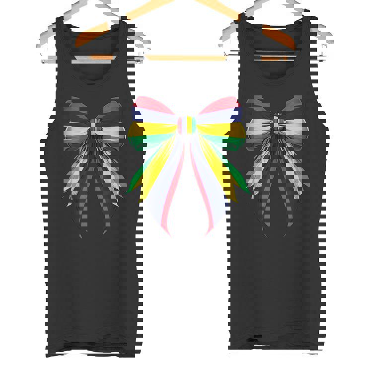 モーリシャス国旗 モーリシャスのプライド コケットリボン タンクトップ