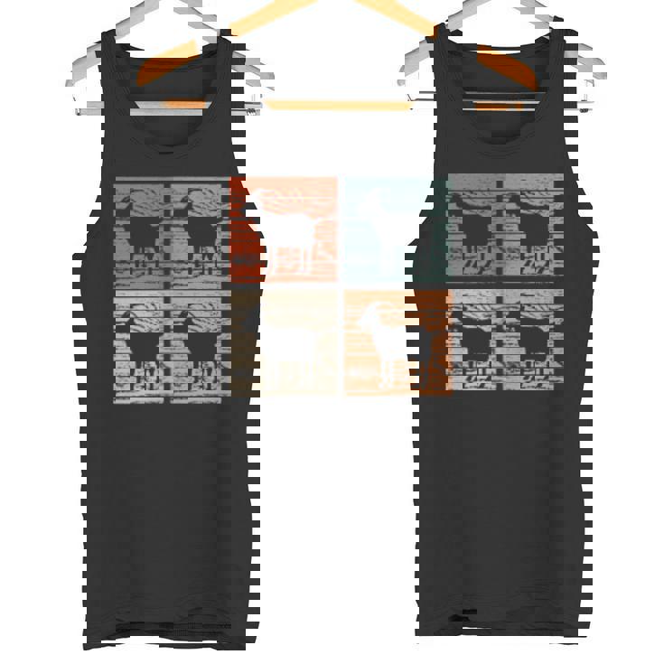 ヤギ レトロスタイル ヤギ好き ヤギ タンクトップ