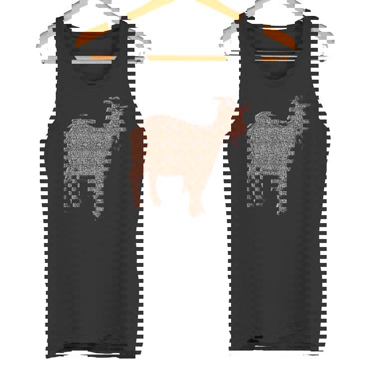 ヤギ動物コーヒー豆 タンクトップ