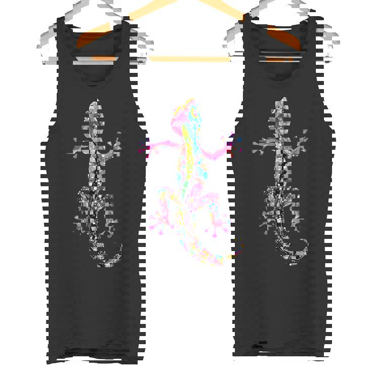 ヤモリ モチーフ トカゲ 爬虫類 ヤモリ トカゲ イグアナ ヤモリ タンクトップ