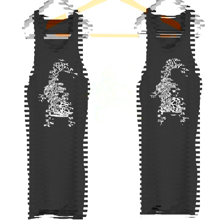 ヤモリ 爬虫類 モチーフ カラフル トカゲ タンクトップ