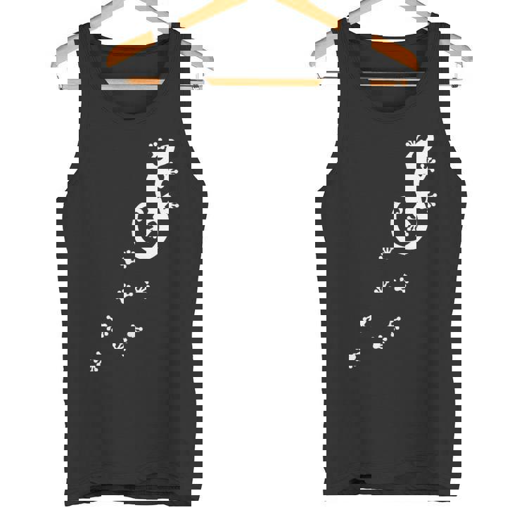 ヤモリ、トカゲ、サンショウウオ、爬虫類、動物、幸運、運勢、 足跡、足 タンクトップ