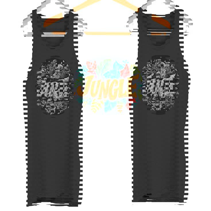 ユニークなスタイルの素晴らしいジャングルグラフィック。 タンクトップ