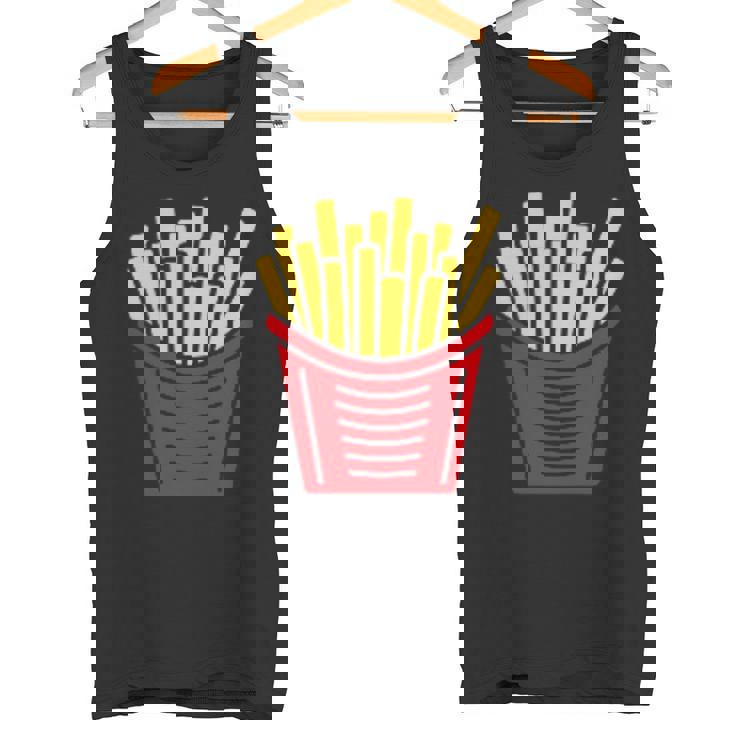 ユーモア 小さなミニマリスト シンプルなフライドポテト フライドポテト タンクトップ