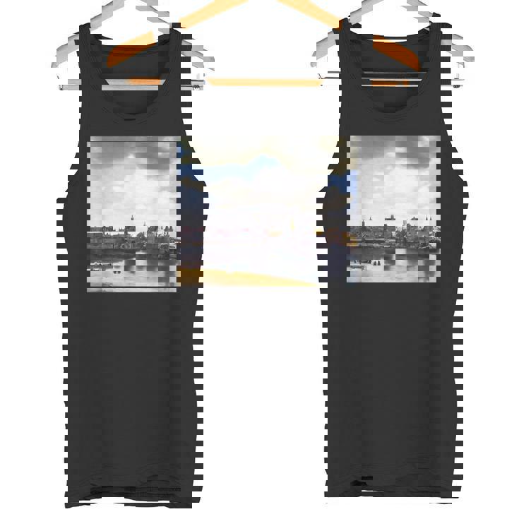 ヨハネス・フェルメールによるデルフトの眺めゲジヒト・オプ・デルフト 1661 タンクトップ