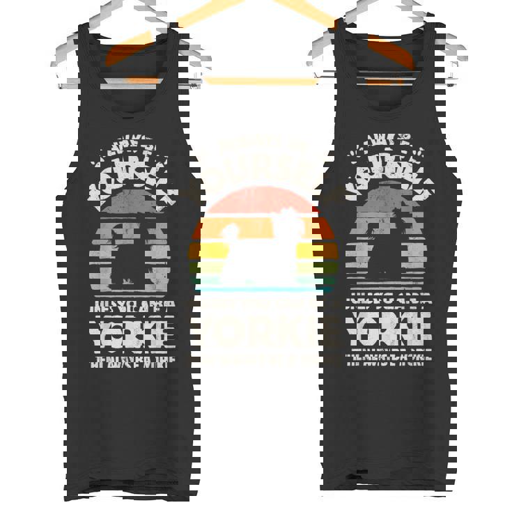 ヨークシャーテリア Always Be Yourself レトロ 70年代犬 タンクトップ