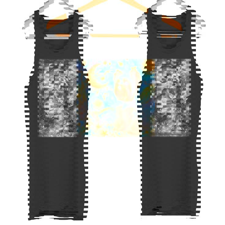 ヨークシャーテリア 星月夜シャツ ヴィンセント・ヴァン・ゴッホ ヨーキー タンクトップ