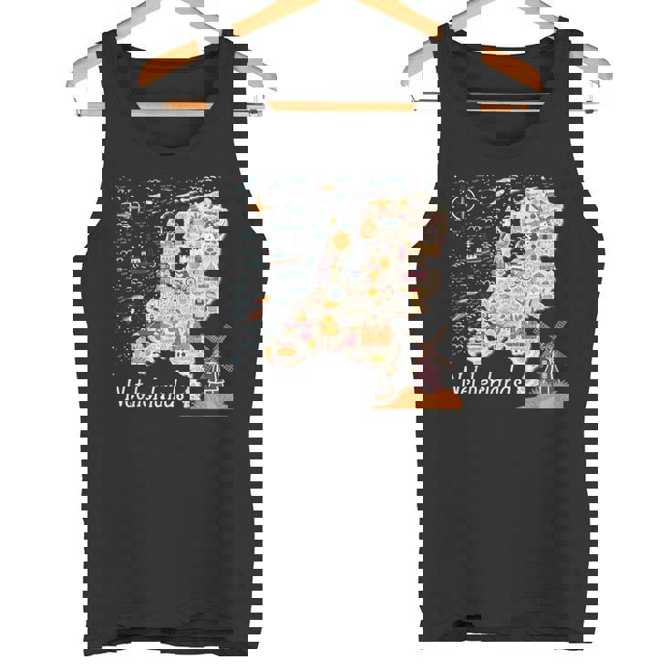 ヨーロッパ オランダ 地図 オランダ アムステルダム バケーション お土産 タンクトップ