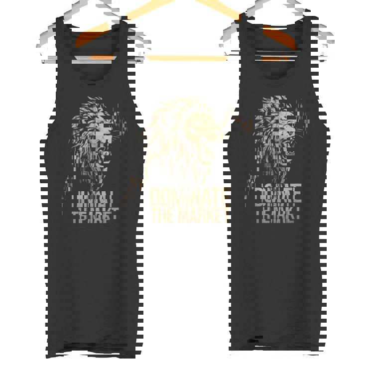 ライオントレーダーが市場を支配するローソク足チャートトレーダー タンクトップ