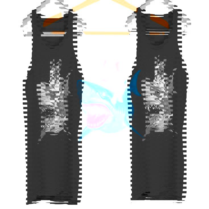 ライディング シャーク フレンチブルドッグ 長袖tシャツ タンクトップ