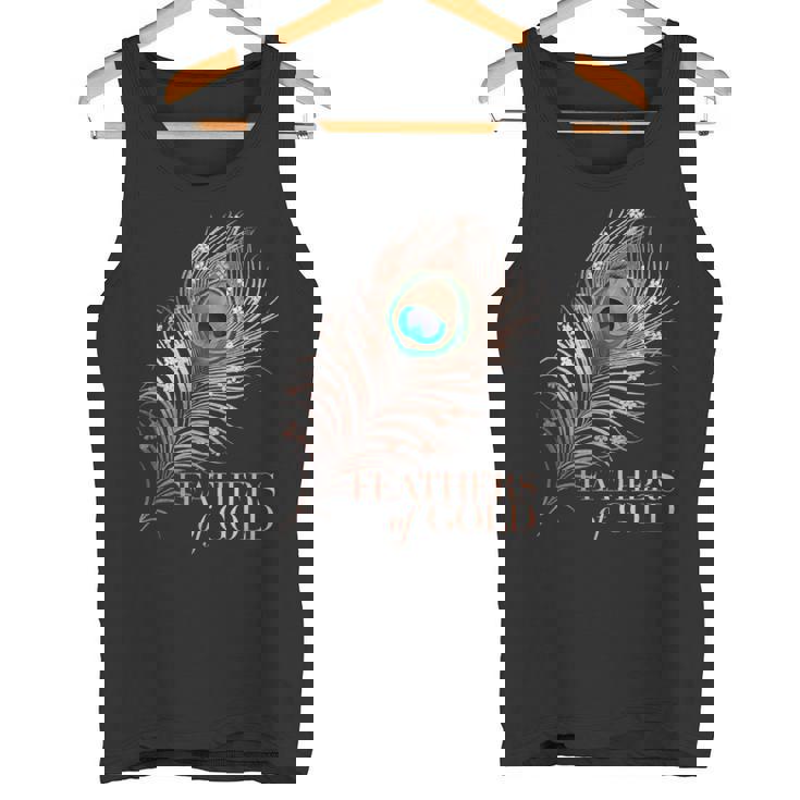 ラグジュアリーボタニカルフラワー ローズゴールド 孔雀 ゴールドの羽 タンクトップ