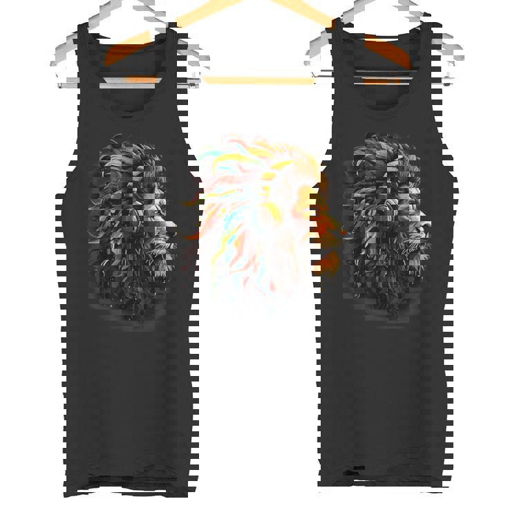 ラスタファリアン・ルーツ ギター ヒッピー ラスタ レゲエ ライオン ラスタファリ タンクトップ