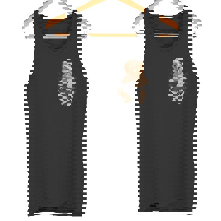 ラブラドゥードル愛好家のためのポケットに入った面白いラブラドゥードル。 タンクトップ