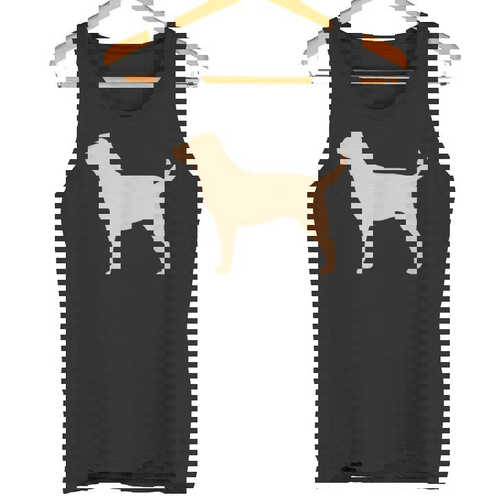 ラブラドールレトリバー 犬のシルエット タンクトップ