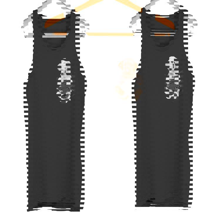 ラブラドール愛好家のためのポケットに入った面白いラブラドールレトリーバー タンクトップ