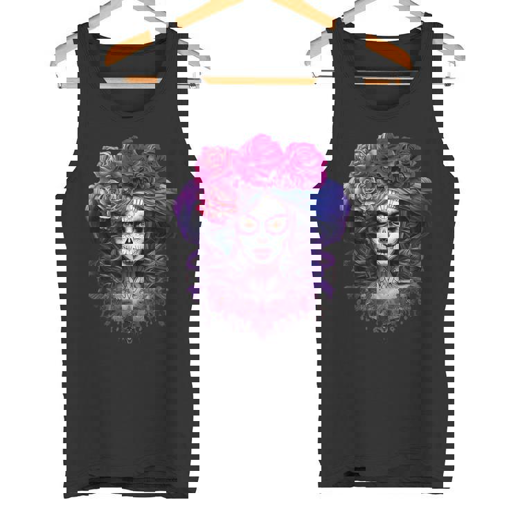 ラ・カトリーナ、ディア・デ・ロス・ムエルトス メキシコの死者の日 タンクトップ