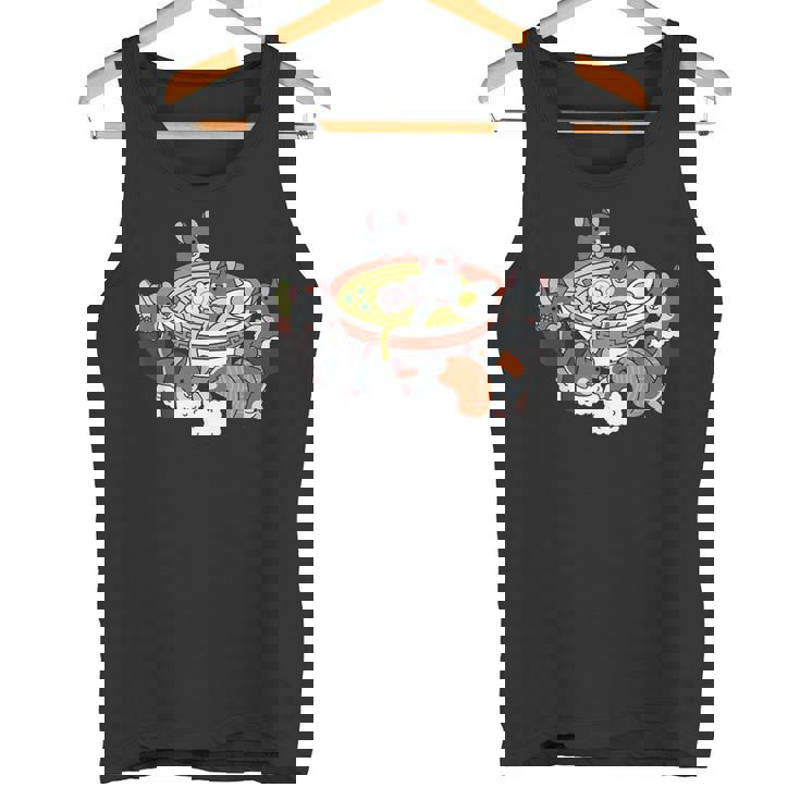 ラーメン寿司チンチラペット タンクトップ