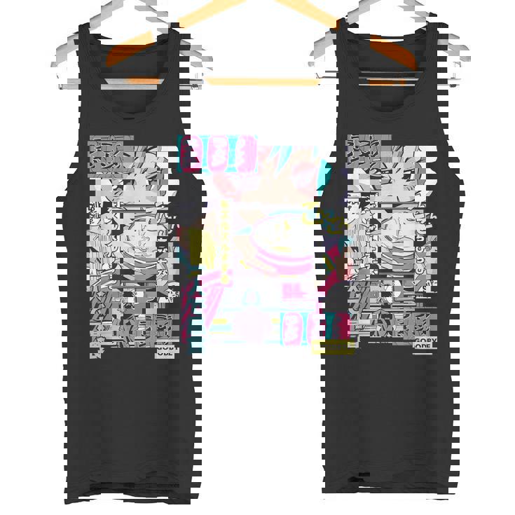 ラーメン屋日本のアニメ・マンガ・コミックパネルaporwave タンクトップ