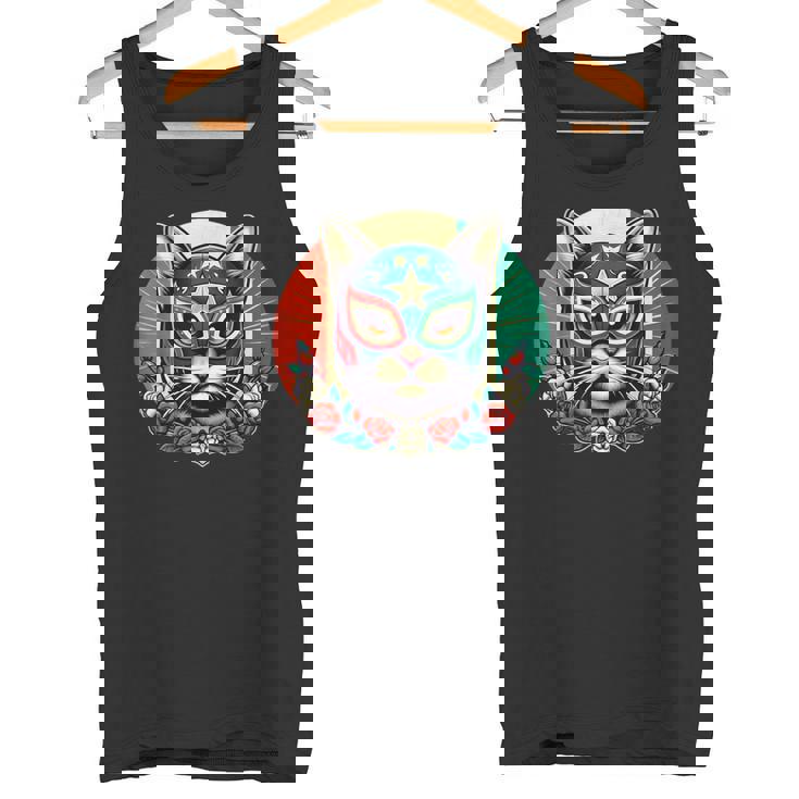 ルチャ リブレ クールキャットマスク ルチャドールマスク タンクトップ