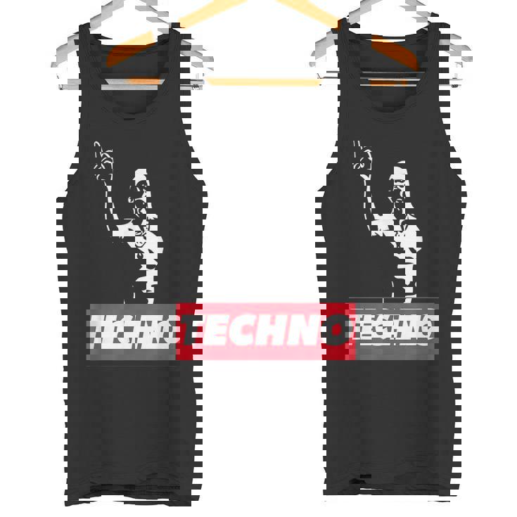 レイバー、Dj、ハードテクノパーティー、フェスティバルのためのテクノバイキング タンクトップ
