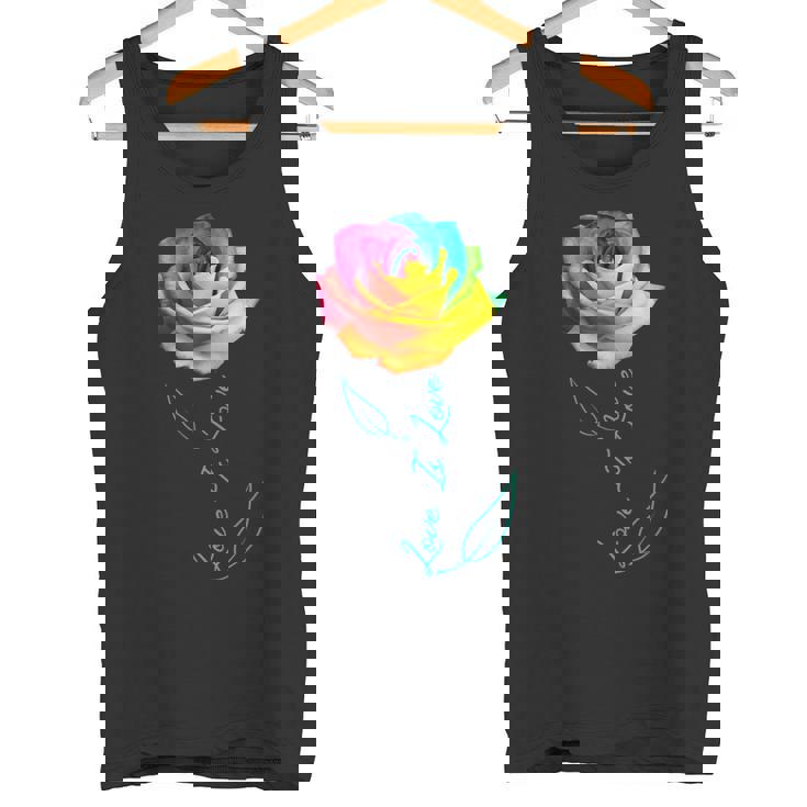 レインボー ローズ Lgbtq 花 タンクトップ