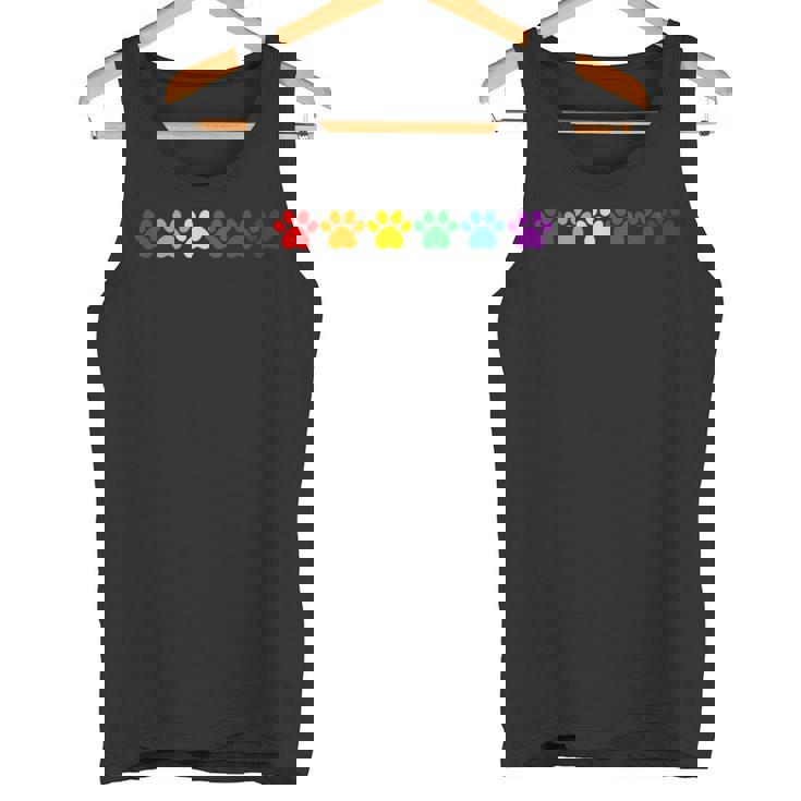 レインボー肉球 Lgbtq プライド ミニマル タンクトップ