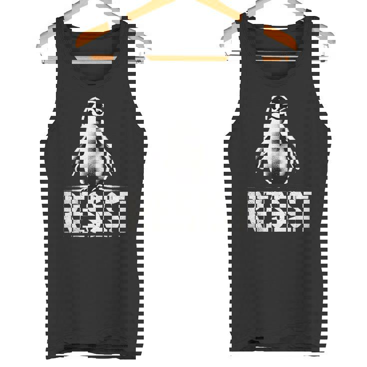 レジスト ペンギン アクティビズム ティー ペンギン 抗議 関税 タンクトップ