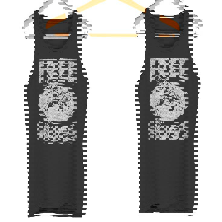 レスリングシャツ 面白いフリーハグレスリング タンクトップ