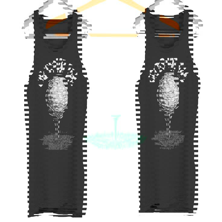 レッツパーティー 面白いゴルフ愛好家 ゴルファー ゴルフ愛好家 タンクトップ