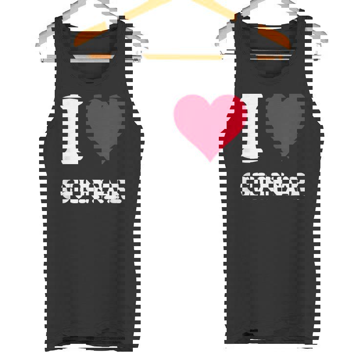 レッドハート I Love Gunnar タンクトップ